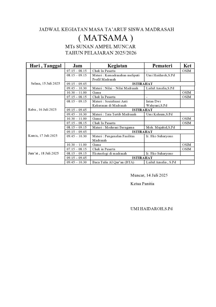 agenda